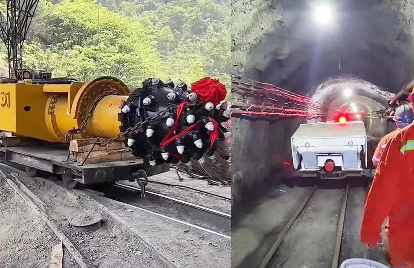 Mining flat car