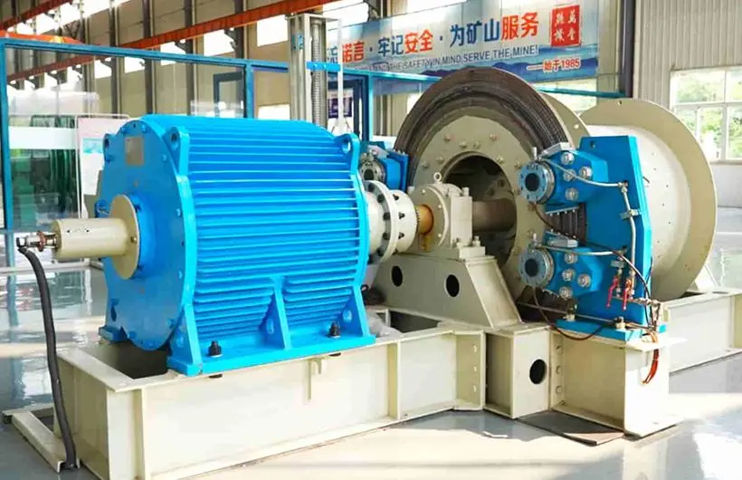 JTP Permanent magnet internal and external mining hoisting winch