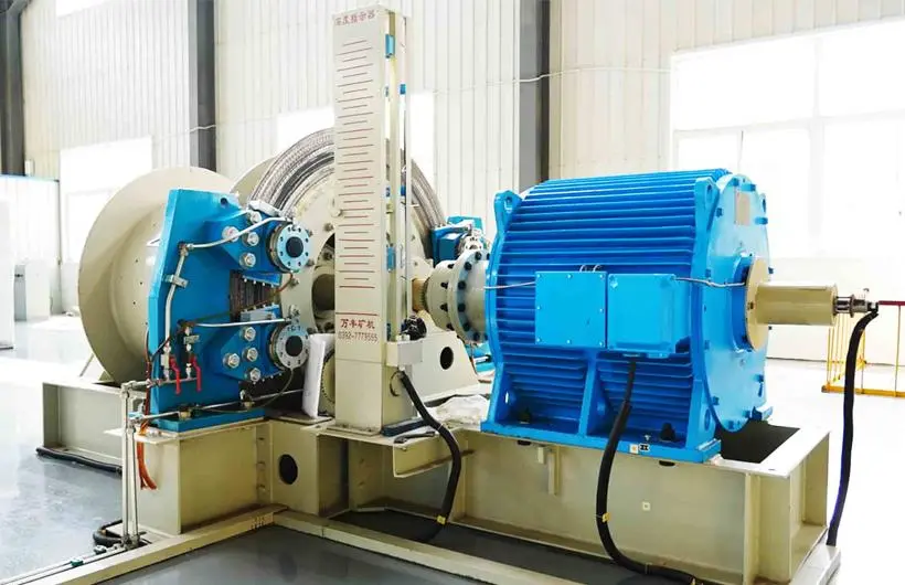 JTP Permanent magnet internal and external mining hoisting winch